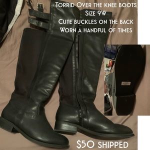 Torrid over the knee Black Boots - Size 9W